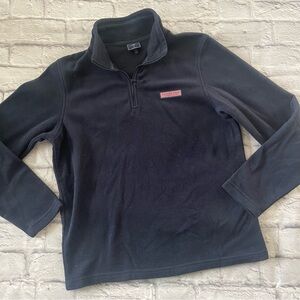 Vineyard Vines navy men’s long sleeve quart zip fleece size small